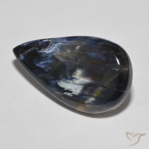 8.95 ct Multicolor Pietersite Stone, Natural Pietersite in Pear Cabochon Shape for Sale