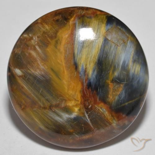 27.55 ct Round Pietersite, 24.7 mm From Namibia, Photo A