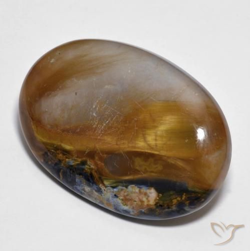 20.81 ct Multicolor Pietersite Stone, Natural Pietersite in Oval Cabochon Shape for Sale