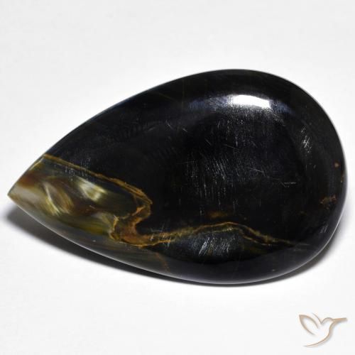 27.85ct Natural Multicolor Pietersite, Pear Shape, Opaque