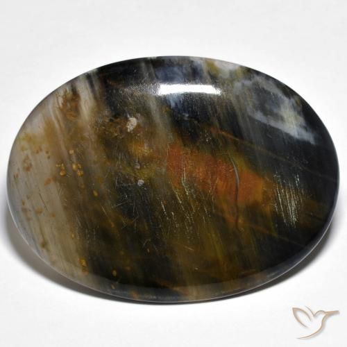 34.77ct Natural Multicolor Pietersite, Oval, Translucent