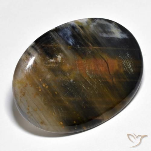 34.77 ct Multicolor Pietersite Stone, Natural Pietersite in Oval Cabochon Shape for Sale
