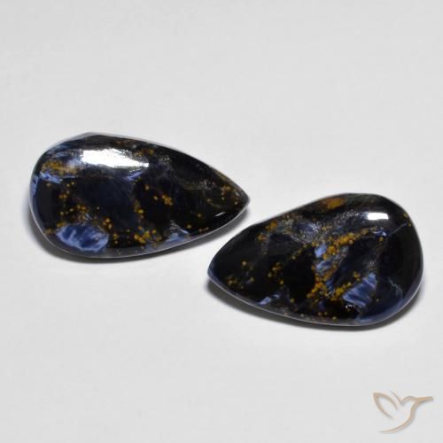 12.05ctw Natural Multicolor Pietersite, Pear Shape, Opaque