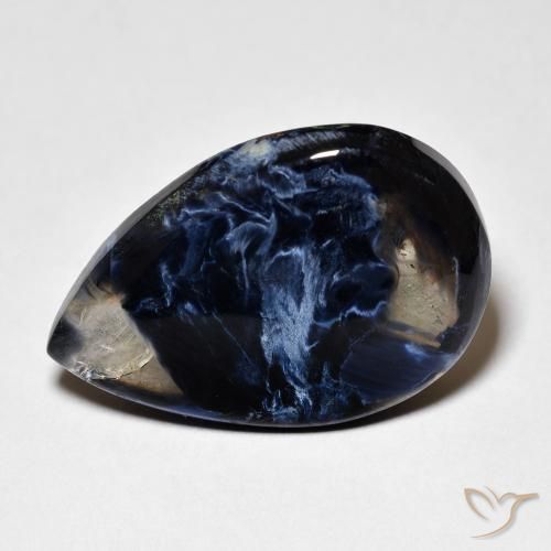 8.44ct Natural Multicolor Pietersite, Pear Shape, Transparent