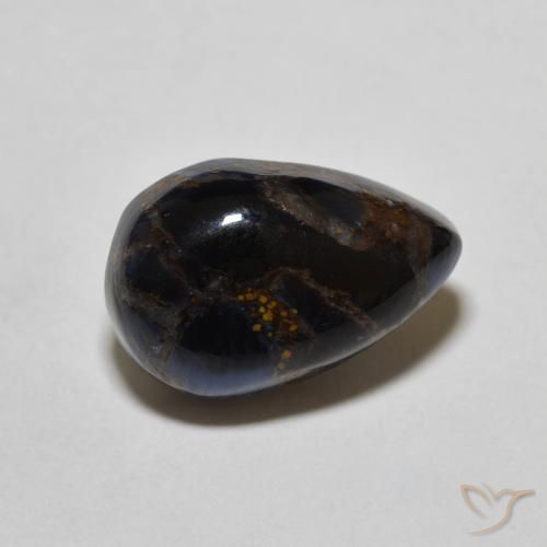 4.26 ct Multicolor Pietersite Stone, Natural Pietersite in Pear Cabochon Shape for Sale