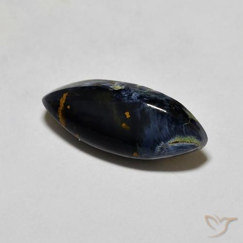 3.41 ct Multicolor Pietersite Stone, Natural Pietersite in Marquise Cabochon Shape for Sale