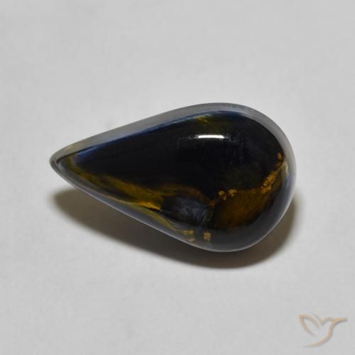 3.92ct Natural Multicolor Pietersite, Pear Shape, Opaque