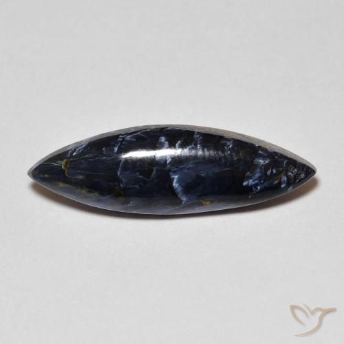 4.09 ct Multicolor Pietersite Stone, Natural Pietersite in Marquise Cabochon Shape for Sale