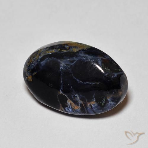5.48 ct Multicolor Pietersite Stone, Natural Pietersite in Oval Cabochon Shape for Sale