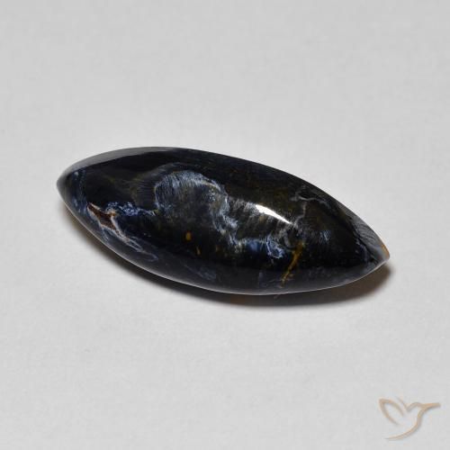 5.23 ct Multicolor Pietersite Stone, Natural Pietersite in Marquise Cabochon Shape for Sale