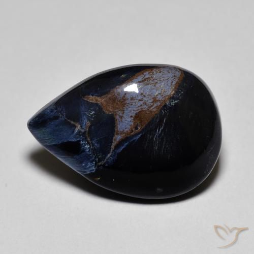 7.73 ct Pear Pietersite, 18.3 x 12.8 mm From Namibia, Photo A