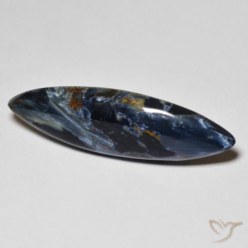 6.87 ct Multicolor Pietersite Stone, Natural Pietersite in Marquise Cabochon Shape for Sale