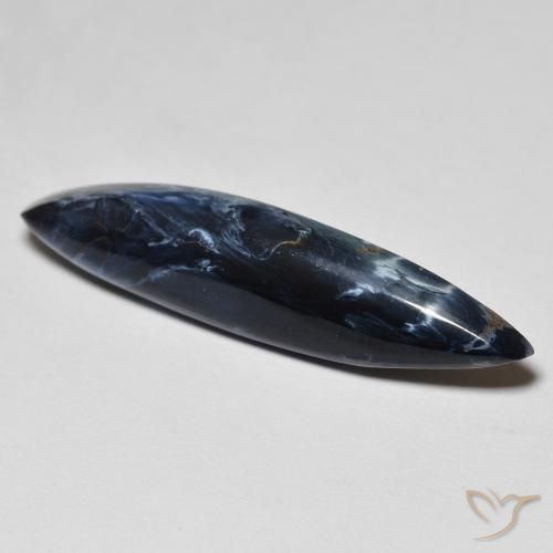 5.68 ct Multicolor Pietersite Stone, Natural Pietersite in Marquise Cabochon Shape for Sale