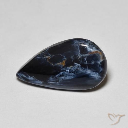 2.66ct Natural Multicolor Pietersite, Pear Shape, Opaque