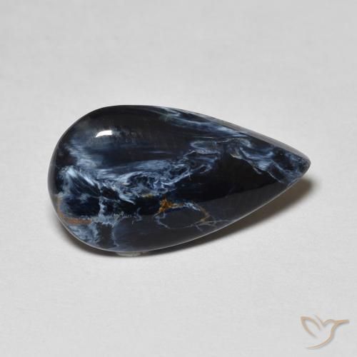 2.66 ct Multicolor Pietersite Stone, Natural Pietersite in Pear Cabochon Shape for Sale