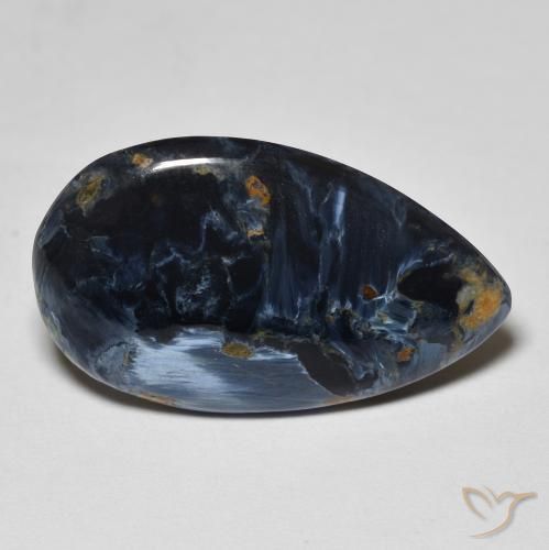 8.10 ct Multicolor Pietersite Stone, Natural Pietersite in Pear Cabochon Shape for Sale