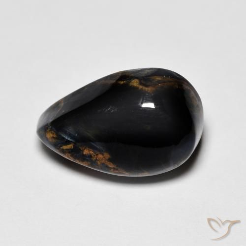 4.14 ct Multicolor Pietersite Stone, Natural Pietersite in Pear Cabochon Shape for Sale