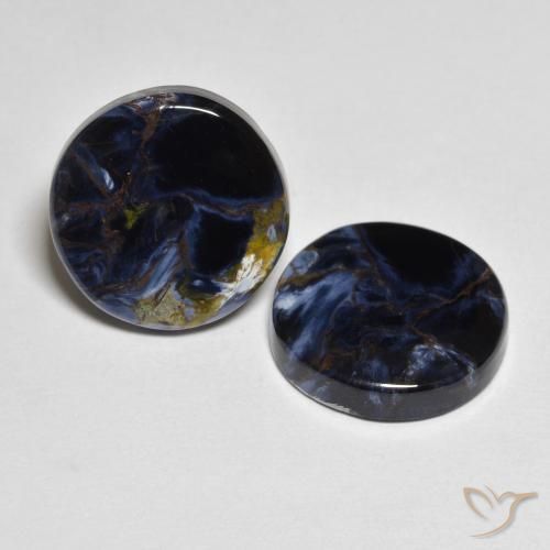 11.53 ctw Multicolor Pietersite Stones, Natural Pietersite in Round Cabochon Shape for Sale