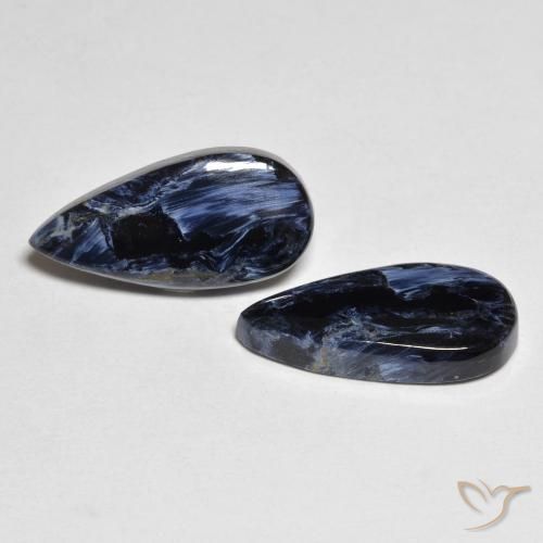 7.17 ctw Multicolor Pietersite Stones, Natural Pietersite in Pear Cabochon Shape for Sale