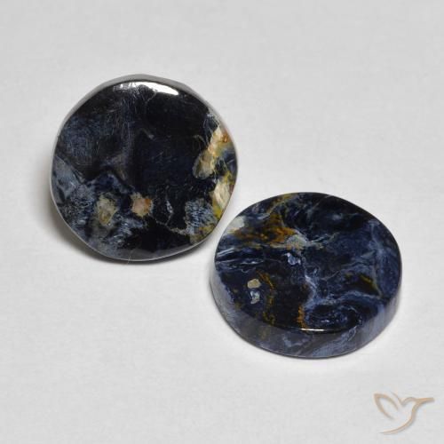 4.46 ctw Multicolor Pietersite Stones, Natural Pietersite in Round Cabochon Shape for Sale