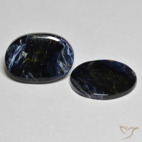 8.31 ctw Multicolor Pietersite Stones, Natural Pietersite in Oval Cabochon Shape for Sale