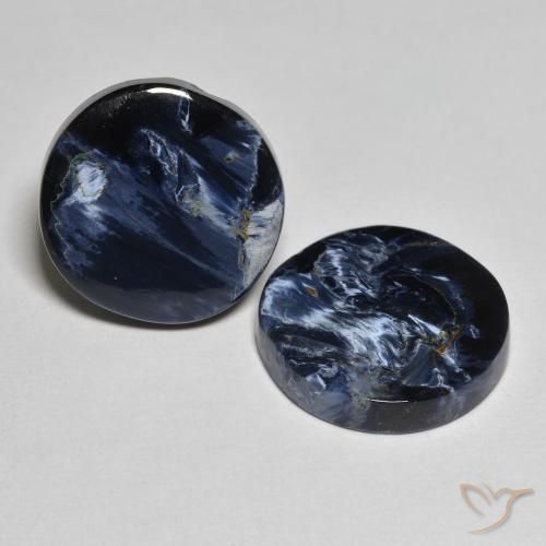 12.36 ctw Multicolor Pietersite Stones, Natural Pietersite in Round Cabochon Shape for Sale