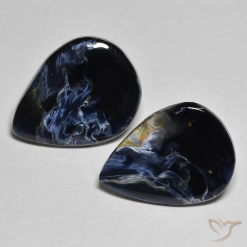 10.28ctw Natural Multicolor Pietersite, Pear Shape, Opaque