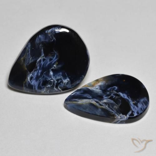 10.28 ctw Multicolor Pietersite Stones, Natural Pietersite in Pear Cabochon Shape for Sale