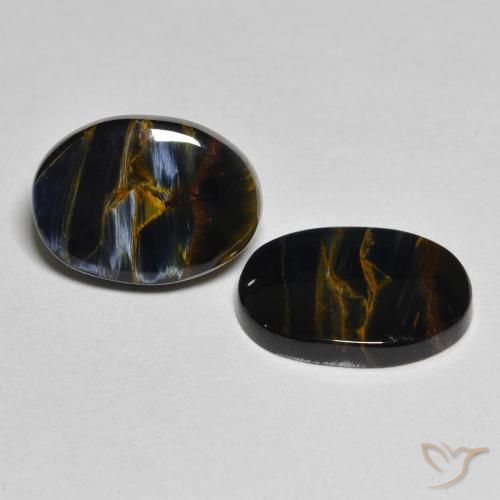 5.37 ctw Multicolor Pietersite Stones, Natural Pietersite in Oval Cabochon Shape for Sale
