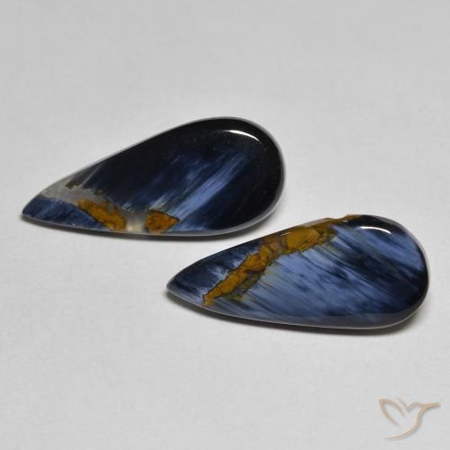 4.86ctw Natural Multicolor Pietersite, Pear Shape, Opaque