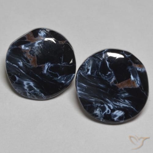 5.05ctw Natural Multicolor Pietersite, Round, Opaque