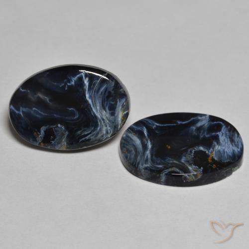 9.78 ctw Multicolor Pietersite Stones, Natural Pietersite in Oval Cabochon Shape for Sale
