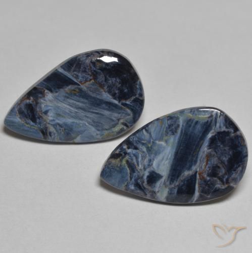 8.69 ct Pear Pietersite, 19.1 x 12.2 mm From Namibia, Photo A