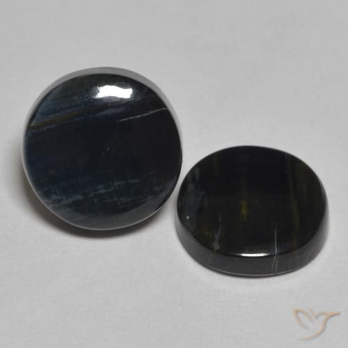 5.28 ctw Multicolor Pietersite Stones, Natural Pietersite in Round Cabochon Shape for Sale