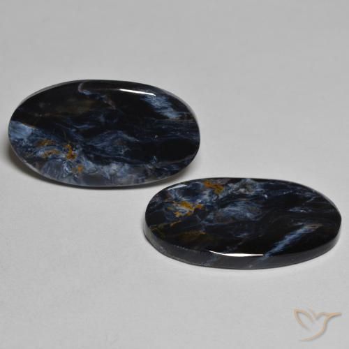 19.30 ctw Multicolor Pietersite Stones, Natural Pietersite in Oval Cabochon Shape for Sale