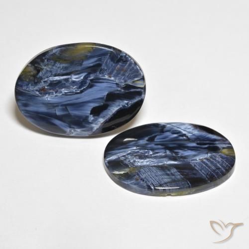 16.26 ctw Multicolor Pietersite Stones, Natural Pietersite in Oval Cabochon Shape for Sale