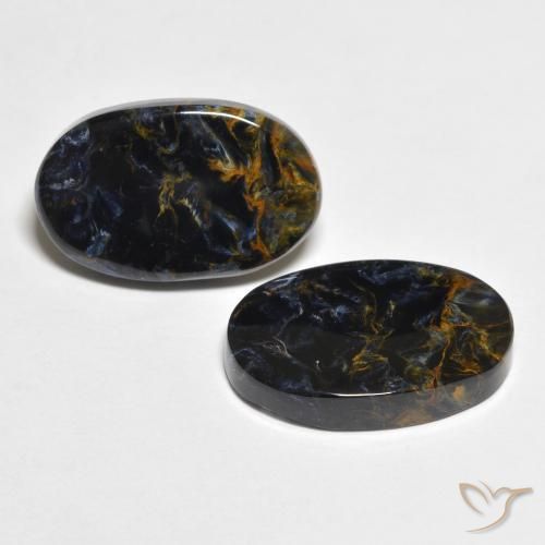 8.84 ctw Multicolor Pietersite Stones, Natural Pietersite in Oval Cabochon Shape for Sale