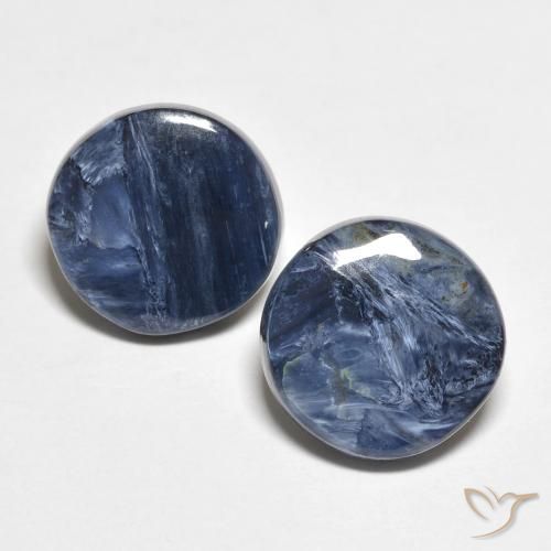 4.15 ctw Multicolor Pietersite Stones, Natural Pietersite in Round Cabochon Shape for Sale