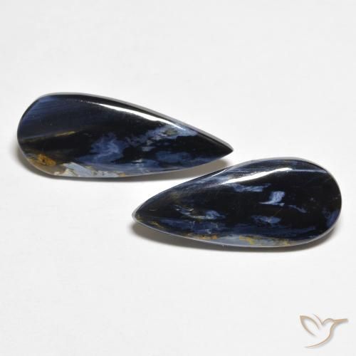 5.47 ct Pear Pietersite, 18.9 x 7.4 mm From Namibia, Photo A