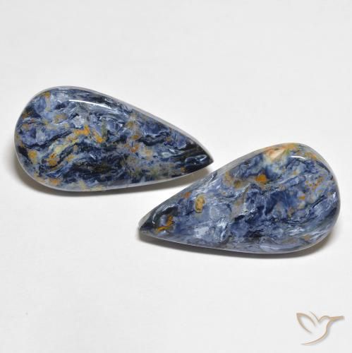 10.36ctw Natural Multicolor Pietersite, Pear Shape, Opaque