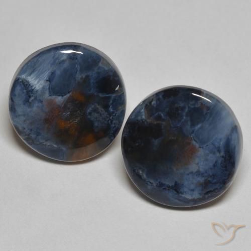 6.28 ct Round Pietersite, 11.8 mm From Namibia, Photo A