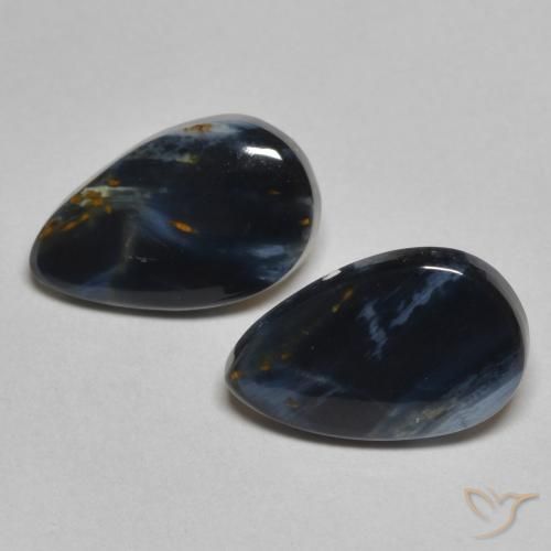 2.70ctw Natural Multicolor Pietersite, Pear Shape, Opaque