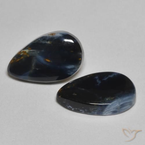 2.70 ctw Multicolor Pietersite Stones, Natural Pietersite in Pear Cabochon Shape for Sale