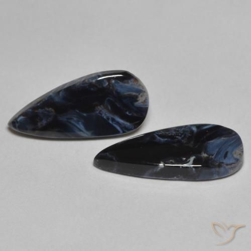 3.40 ctw Multicolor Pietersite Stones, Natural Pietersite in Pear Cabochon Shape for Sale
