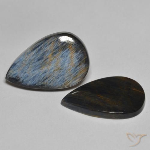 8.20 ctw Multicolor Pietersite Stones, Natural Pietersite in Pear Cabochon Shape for Sale