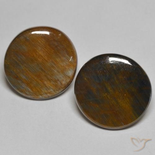 4.27ctw Natural Multicolor Pietersite, Round, Opaque