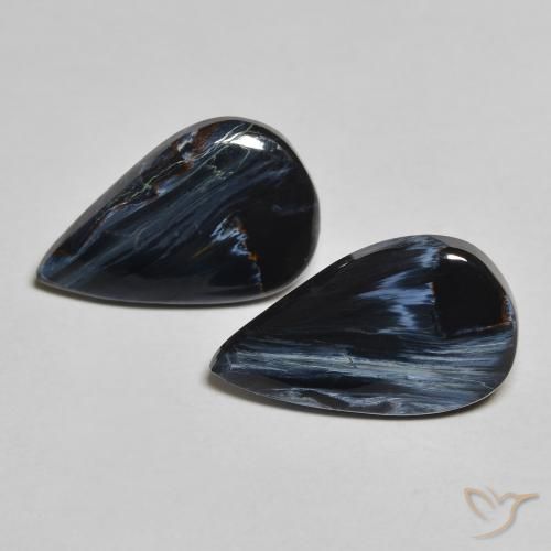 5.25ctw Natural Multicolor Pietersite, Pear Shape, Opaque, Photo A