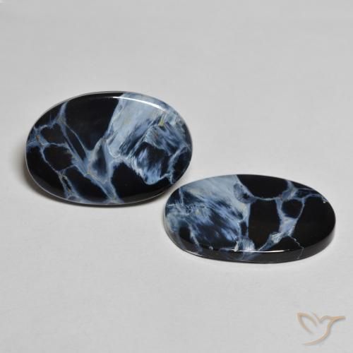 11.56 ctw Multicolor Pietersite Stones, Natural Pietersite in Oval Cabochon Shape for Sale