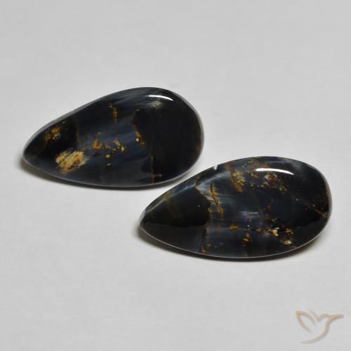 7.21 ct Pear Pietersite, 17.5 x 9.2 mm From Namibia, Photo A