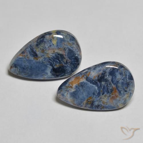7.67ctw Natural Multicolor Pietersite, Pear Shape, Opaque